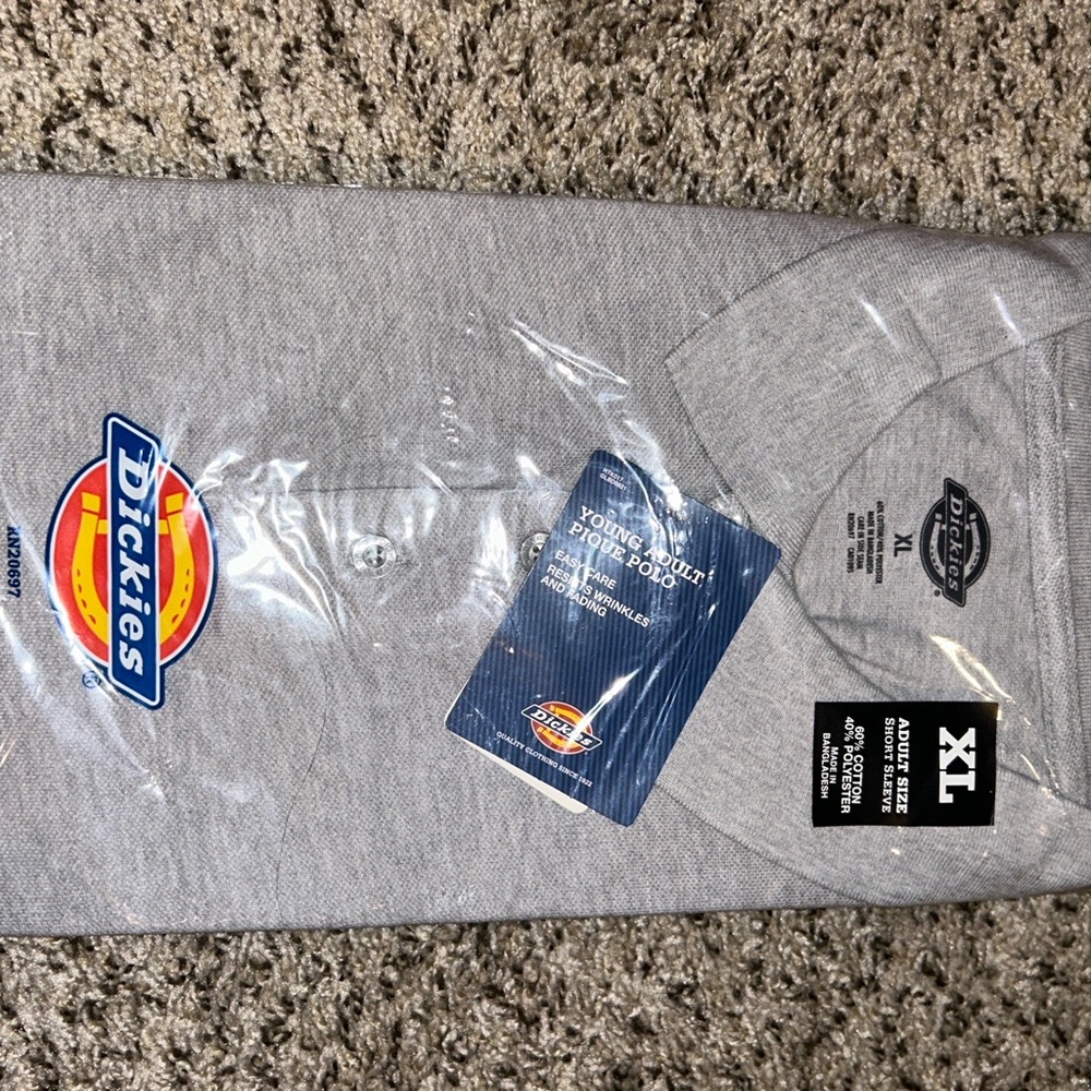Dickies Men's Heather Gray Polo Shirt